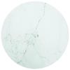 VidaXL Table Top White Ø70x0.8cm Tempered Glass with Marble Design