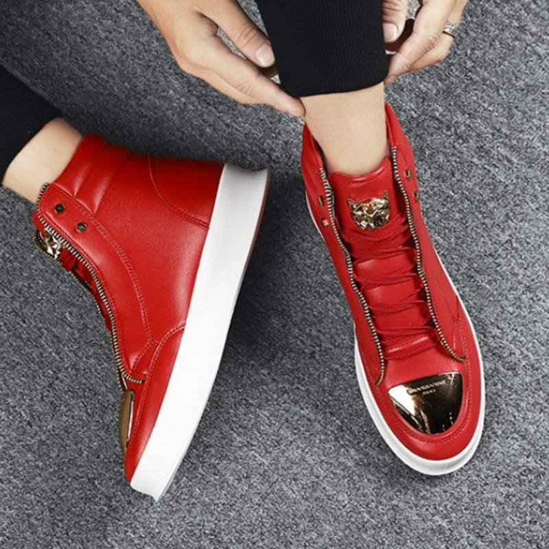 Модные роскошные оригинальные мужские ботинки для отдыха на открытом воздухе с высоким верхом повседневная обувь мужская осенняя мода скейтборд обувь леопардовый ботинок на платформе Zapatos Hombre