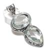Белый Топаз Драгоценный Камень Ручной Работы 925 Стерлинговое Серебро Ювелирное Изделие Подвеска 2,56" m7q39
