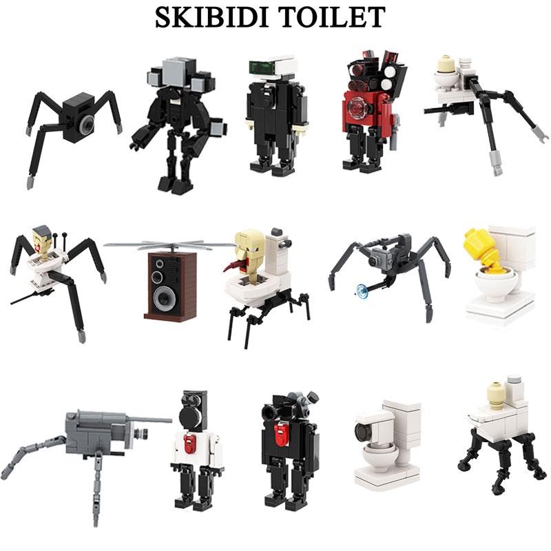 Смешной набор строительных блоков Skibidi Toilet Креативная игрушка для детей Пластиковый материал