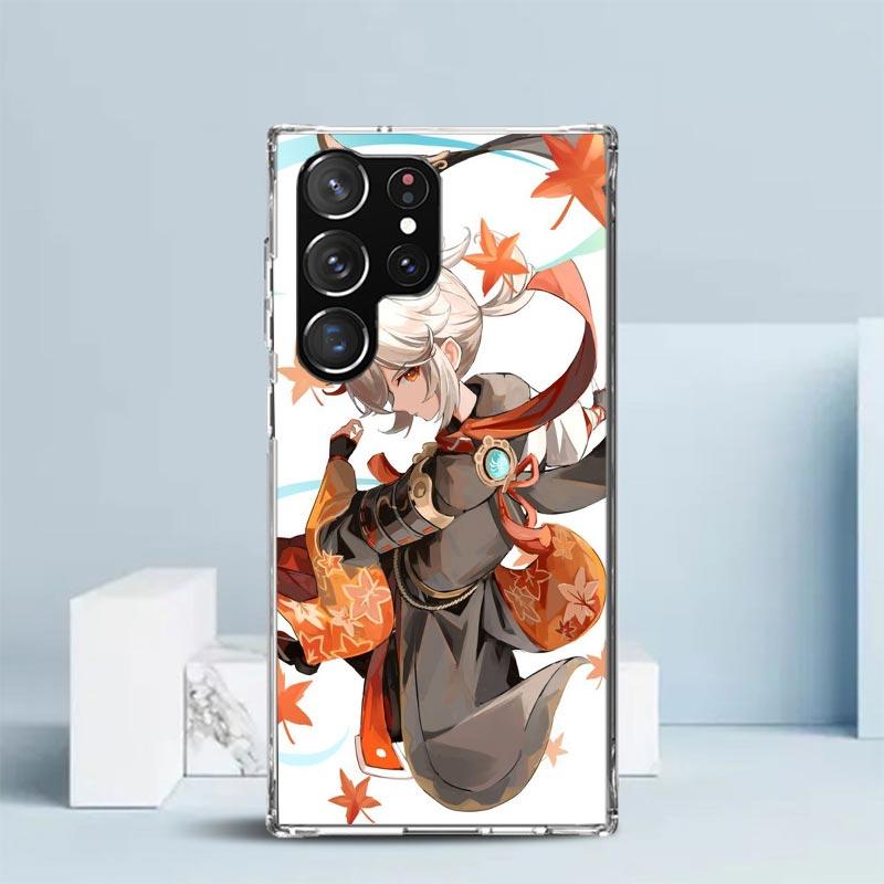 Чехол для телефона Kazuha Genshin Impact для Samsung Galaxy S24 S25 Edge S26 Ultra S22 S23 Plus S21 + S20 FE Мягкая задняя крышка из ТПУ Galaxy