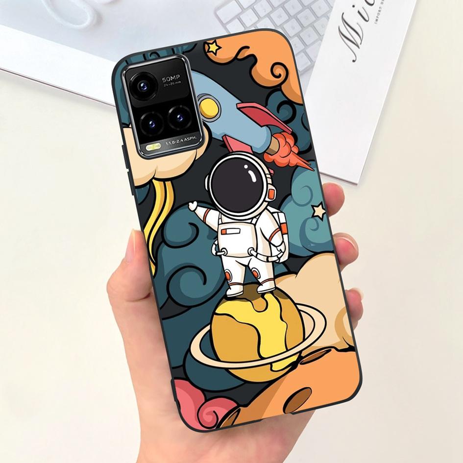 Чехол для Vivo Y21 2021 V2111 Милый Утенок-Астронавт Мягкий Силиконовый Чехол Для Vivo Y21s Y33s 4G Y21t Y33t Y21A V2110 V2135 V2109