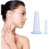 Бьюти-аксессуар - SHOP-STORY - Набор из 2 антивозрастных вакуумных банок - Гипоаллергенный силикон - Ø1,4 см и Ø3,8 см