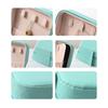 Portable Jewelry Storage Box with Zipper PU Leather Holder Case for Earrings Necklace Rings Jewelry Box