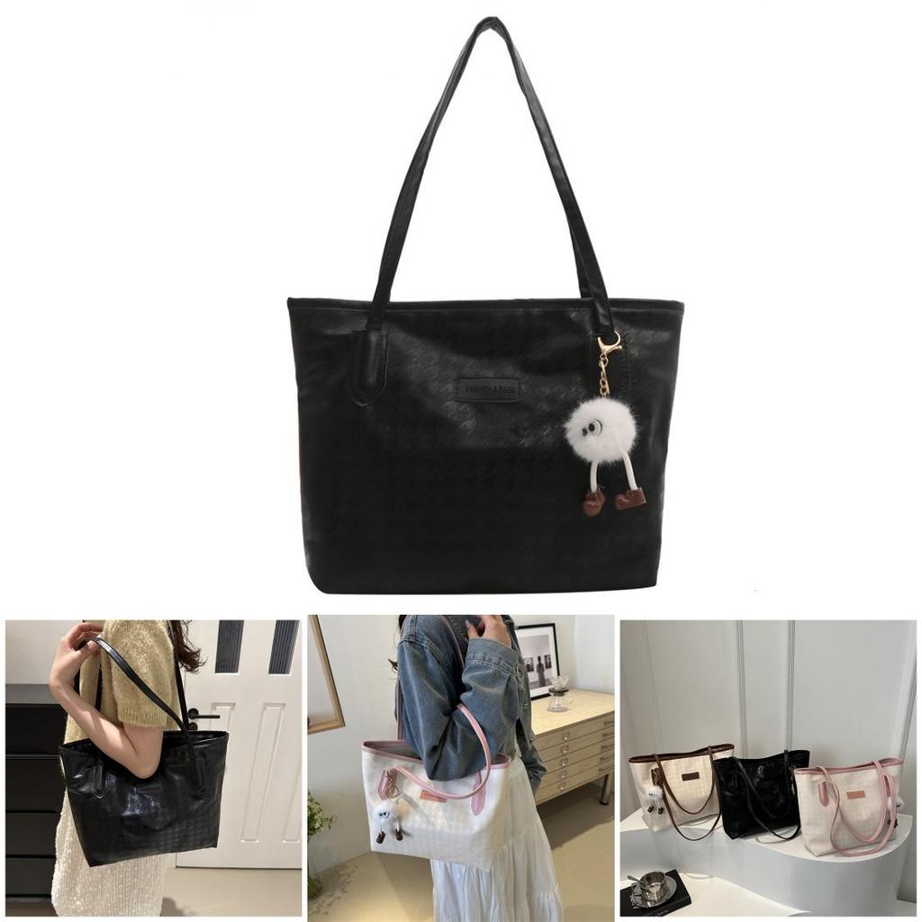 Trendy Oversized Tote Bag Women's 2024 Spring Street Style Shoulder Bag Student Commuter Bag