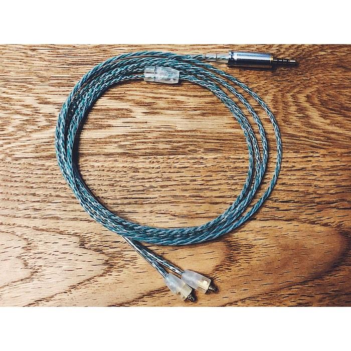 WAGNUS Easter Lily Upgrade Cable 3.5mm MMCX (Green/Gray, 120cm)