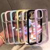 Прозрачный чехол для телефона конфетного цвета для iPhone 17 16 15 14 13 12 11 Pro Max Plus Ударопрочный бампер Защитные чехлы Обложка