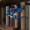 Magical Bookshelf Decoration Flying Dragon Lamp Warm Hanging Night Light Fantasy Sculpture with Stand Reading Nook Decor Unique Gift for