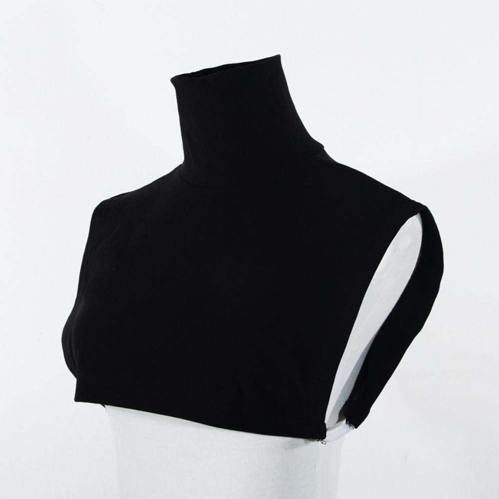 Women Square Fake Collar Stripe Bottoming Neck Scarf Turtleneck Soft Removable Detachable High Collars Women Apparel Accessories