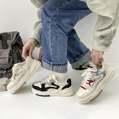 Женские осенние новые кроссовки на толстой подошве, сетчатые дышащие спортивные кроссовки, женские универсальные студенческие нишевые оригинальные белые кроссовки