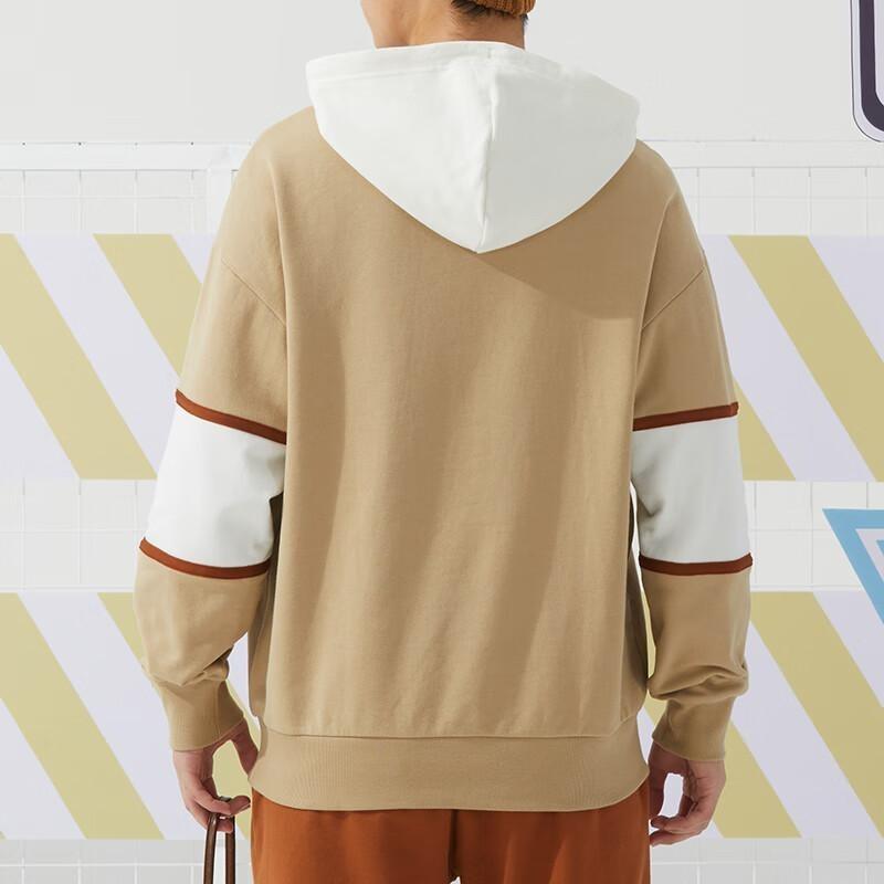 Puma Свитшот с капюшоном и принтом из букв в стиле колор-блок, повседневный, унисекс, цвет хаки, 625800-83
