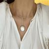 Легкая роскошь жемчужно-белый перламутровый кулон простое кольцо колье модное простое темпераментное колье