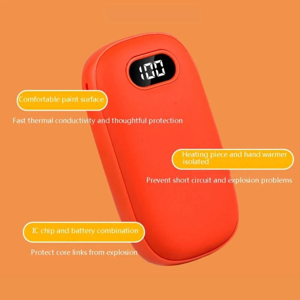 Digital Display Pocket Warmer Rechargeable Pocket Heater Multi-Function Hand Warmers Winter