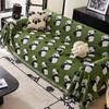 Panda Blanket for Sofa Cover, Cotton Blend Panda Sofa Blankets, Green Panda Throw Blanket for Sofa Couch Bed Living Room Outdoor