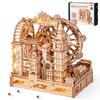 ROKR 3D Wooden Puzzle, Marble Run with LED, Marble Maze, Marble Travel London, Tourist Attractions, Coaster, Waterwheel, Gears, Tracks, Roller