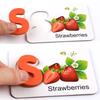 Wooden Montessori Fruits & Vegetables Alphabet Puzzle Cards for Early Childhood Education