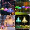 Solar Firework Garden Lights Waterproof Solar Jellyfish Lamp Outdoor Decorative Stake Light Patio Walkway Decor Landscape Lamp