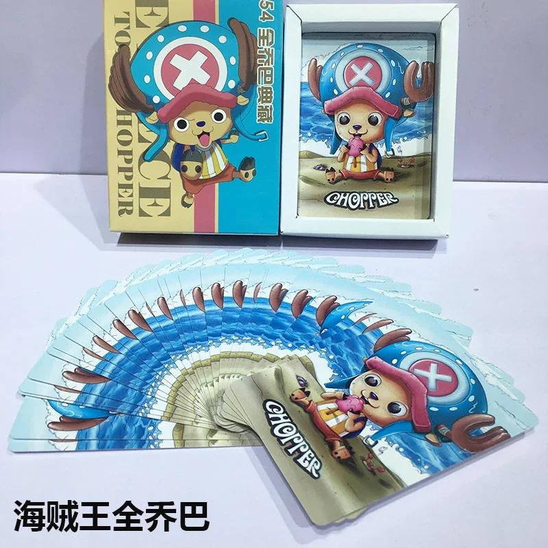 НОВЫЙ One Piece Горячий Японский Аниме Реквизит Monkey D Luffy Roronoa Zoro Tony Chopper Узор Joba Бумажные покерные Модели игрушки Подарок покер