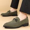Роскошные трендовые дизайнерские новые замшевые туфли из искусственной кожи для мужчин серые синие черные лоферы формальные для свадебного платья выпускного вечера