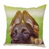 Персиковый кожаный чехол для подушки Подушка с изображением овчарки Домашнее животное Животное Подходит для детской комнаты