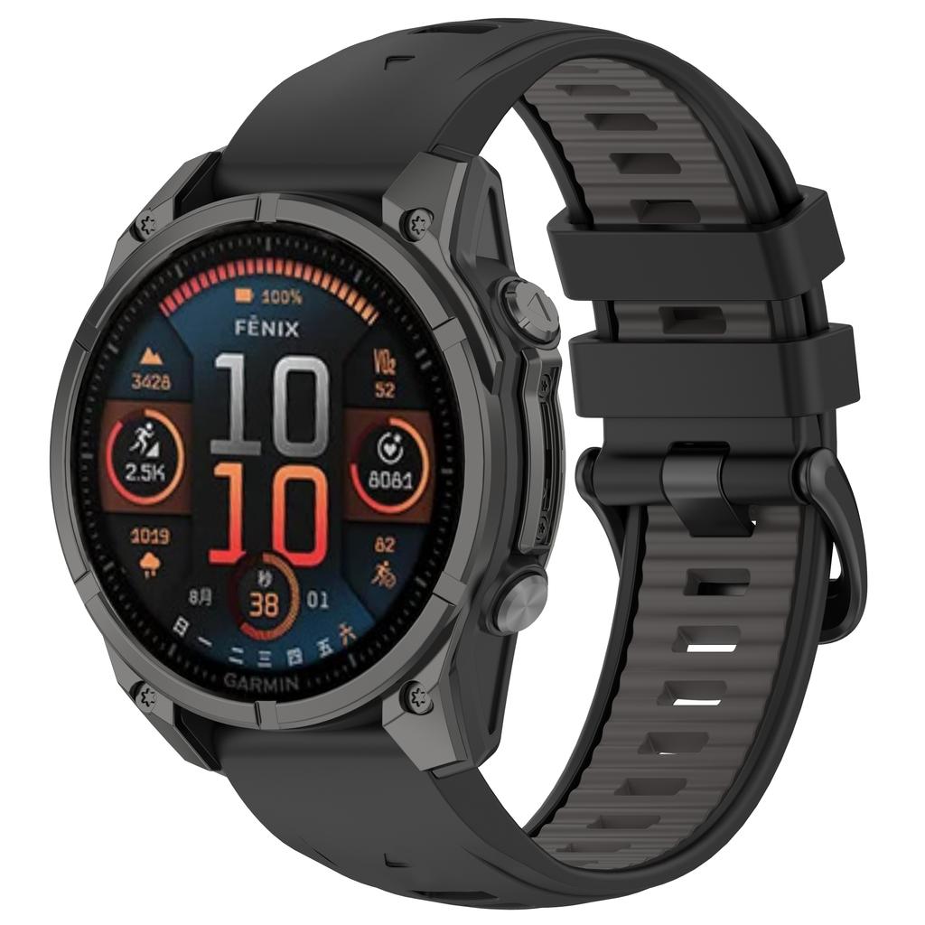 Ремешок 20 мм для Garmin Fenix 8 43 мм/Descent MK3/MK3i/epix Pro (Ген 2) Универсальный силиконовый ремешок для часов 42 мм