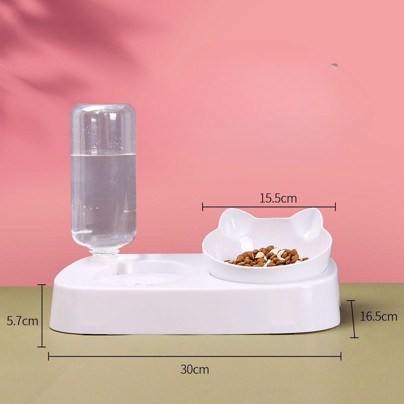 Cat Bowl Double Bowl Protects The Cervical Spine Automatic Drinking Water Anti-overturning Food Bowl Dog Bowl Rice Bowl