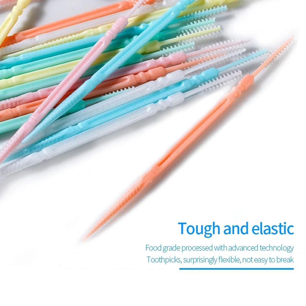 PP Superfine Clean Teeth Toothpick Brush Double-head Interdental Brush Oral Care Dental Floss Pick