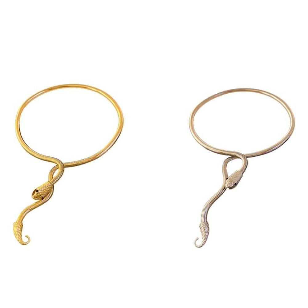 Metal Iron Zinc Zinc Alloy Women Snake Necklace Cool Street Necklace Clavicle Chain Couple