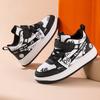 Boys' shoes2026Spring new collection: non-slip, soft-soled casual sneakers for children, including larger sizes for boys, with a leather upper