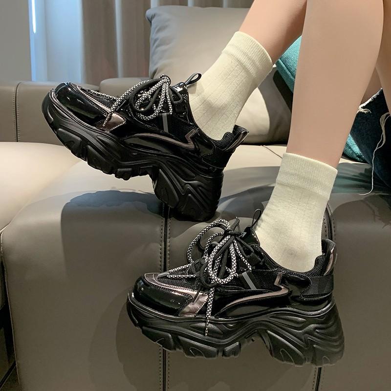 Обувь для папы из натуральной кожи на платформе, новая женская весенняя универсальная женская спортивная повседневная обувь