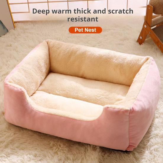 Plush Pet Nest Orthopedic Dog Sofa Bed for Small Medium Dogs Soft Cat Couch Washable Cat/Puppy Sleeping Bed