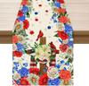 Colorful Patriotic Flowers Cross Cardinals America Memorial Day Placemats Set of 4 Table Mats Patriotic