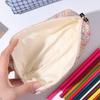 Large Capacity Woven Pencil Case Kawaii Pen Bag Durable Cosmetic Storage Bag  Girls