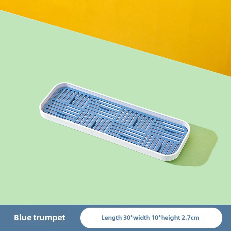 Двухслойный прямоугольный пластиковый поднос для сухого заваривания чая и использования на кухне