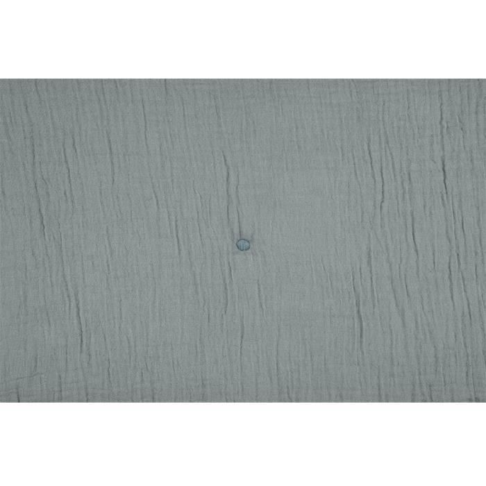 Plaid - Pop - Gaze de coton - 125 x 150 cm - Couleur sauge - Douceur et confort