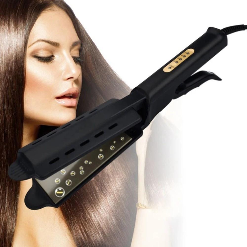 Temperature Adjustable Hair Straightener Wide Plate Professional Straightener Flat Iron Home Use
