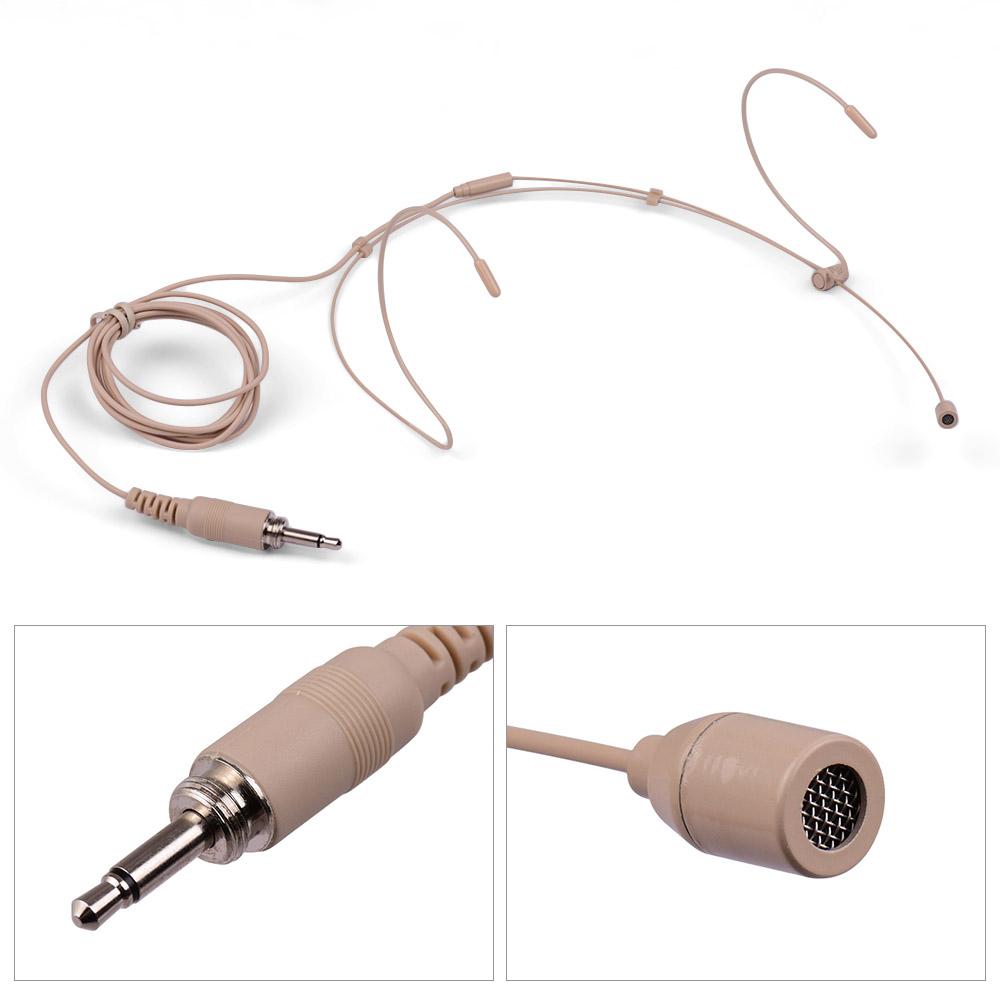 Lightweight Headworn Headset Microphone Condenser Mic 3.5mm Plug for Smartphone DSLR Camera Camcorder Computer PC Laptop
