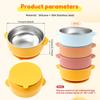4Pcs 304 Stainless Steel Baby Bowls with Removable Silicone Sleeve Non Slip Toddler Suction Bowls Snack Containers for Toddlers