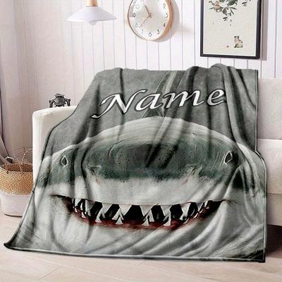 Shark Customize Your Name Blanket Warm Comfortable And Soft Blankets Are Suitable For Home Lunch Break Blanket Office Sofa Sofa Gift To Relatives And