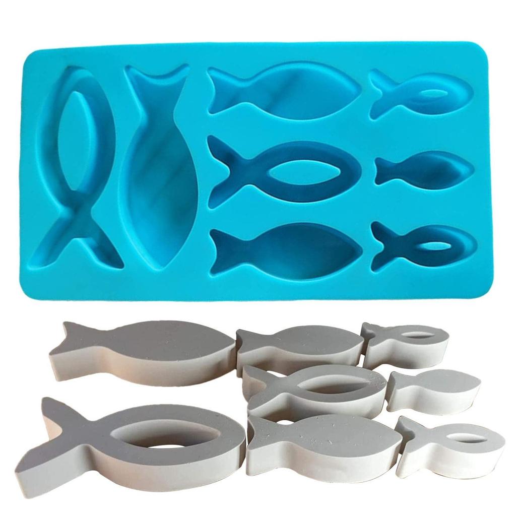 Fish Silicone Moulds For Chocolate Ice Cake Pudding Soap Epoxy Resin
