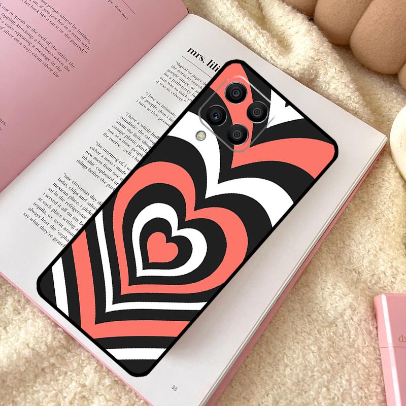 Latte Love Тоннель Коричневое Сердце Чехол Для Samsung Galaxy M12 M14 M11 M13 M15 M06 M16 M36 M56 M31 M53 M32 M52 M35 M55 M34 M54