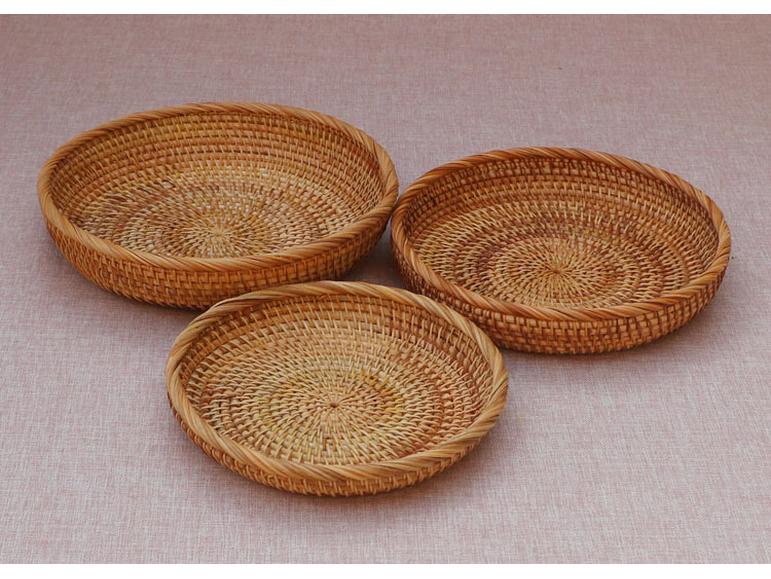 Плетеная корзина для фруктов в европейском стиле, журнальный столик - современный декор для гостиной