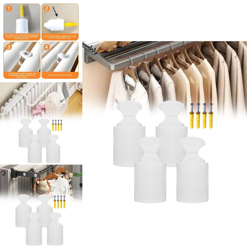 Универсальные крючки-кронштейны для радиатора в ванной с винтами для аксессуаров для крепления маленькой корзины