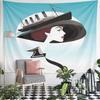 Titanic Hat Lady Tapestry Wall Hanging Vintage Ocean Liner Art Decor for Bedroom Living Room
