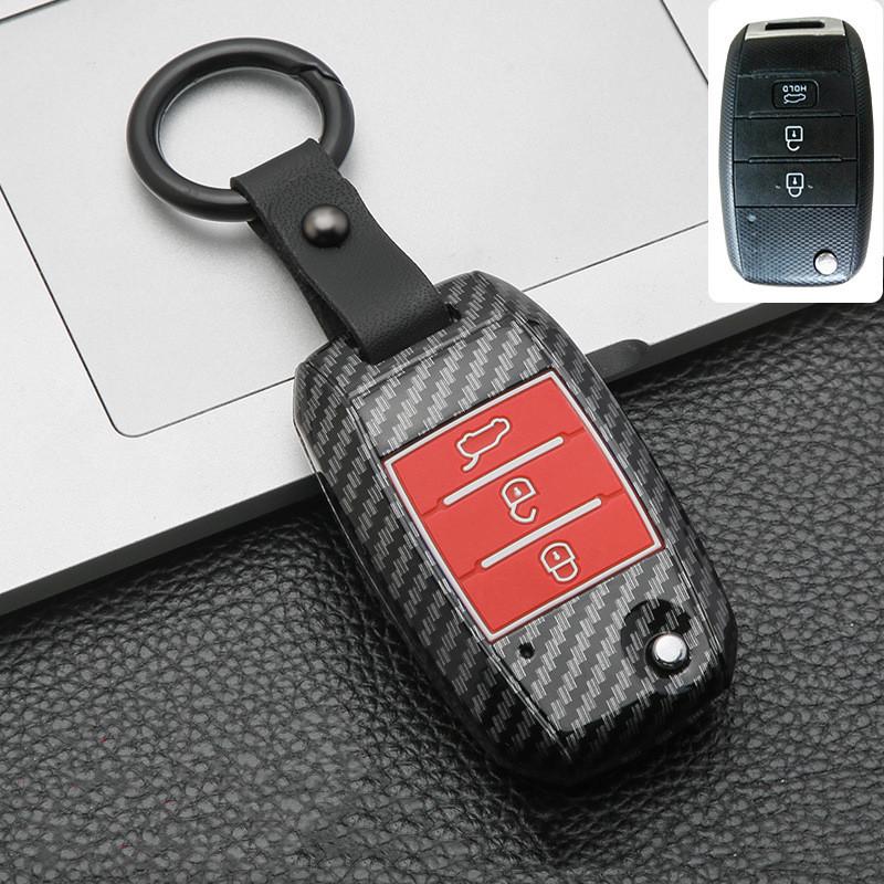 Карбоновый чехол Autosleutel Sleutelhanger Shell для Kia KX5 KX7 Rio 3 Sportage Ql Ceed Sorento Cerato K3 K4 K5 Cross Carens