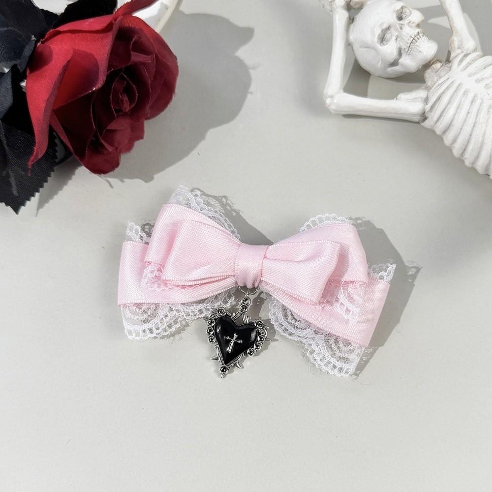 Ribbon Cute Duckbill Clip Gothic Hair Barrettes Sweet Bow Hair Clip Women