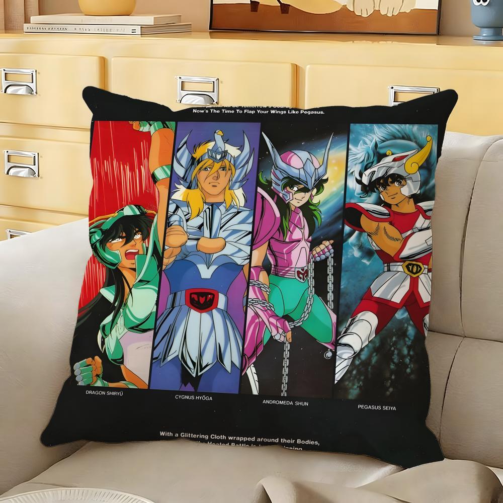 Anime SSaint SSeiya Cushion Cover Soft Durable Reversible Pillow Cover Home Car MultiScene Daily Comfort Pillowcase
