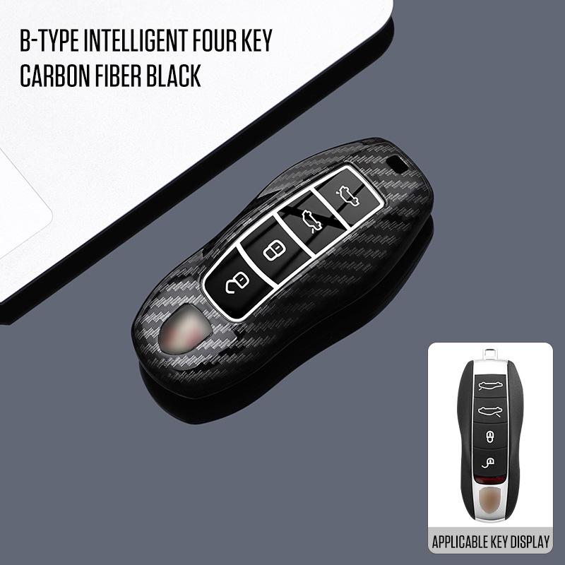 Porsche Carbon Fiber Key Cover for Panamera, Cayenne, Macan, 718, Taycan