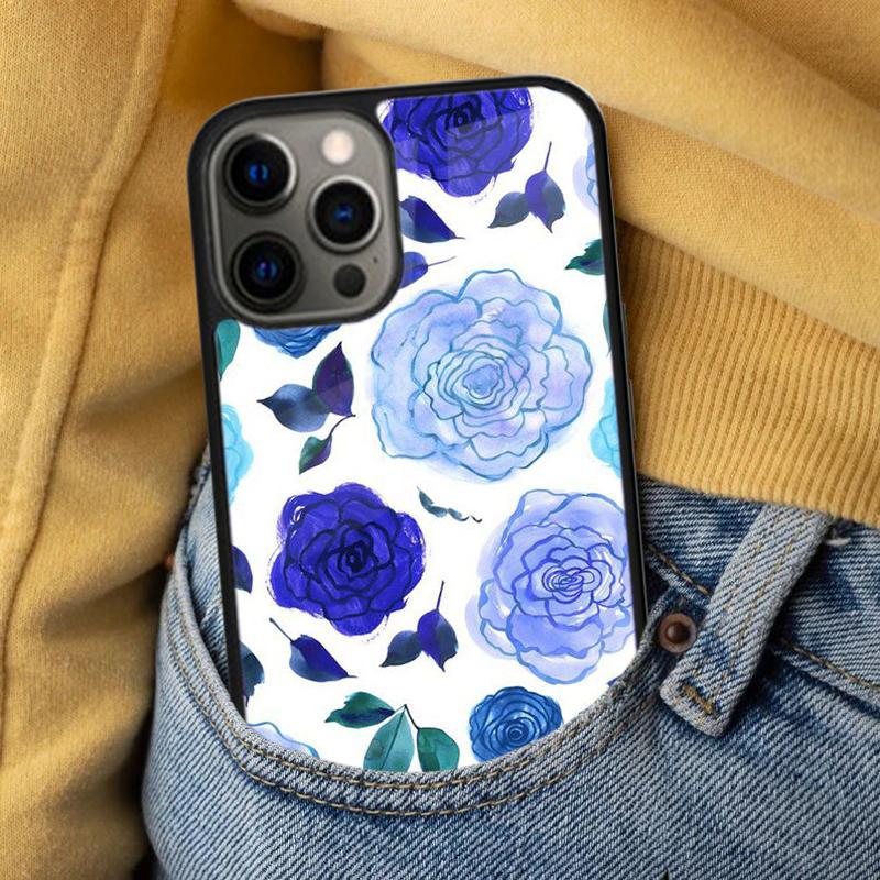 Watercolor flower Soft Phone Case for iPhone 17 Air 16e Pro max 15 Pro 13 14 Plus 11 12 MagSafe Magnetic Coque