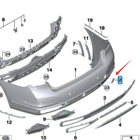 Rear Tow Hook Cover for BMW 7 Series G11/G12 LCI